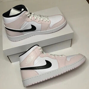 Women’s Air Jordan 1 Mid Barely Rose Violet Sneakers